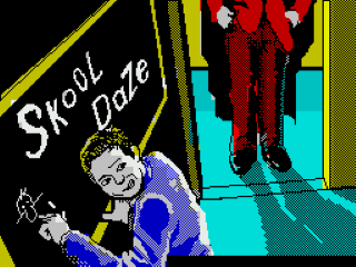 Skool Daze title screen for ZX Spectrum